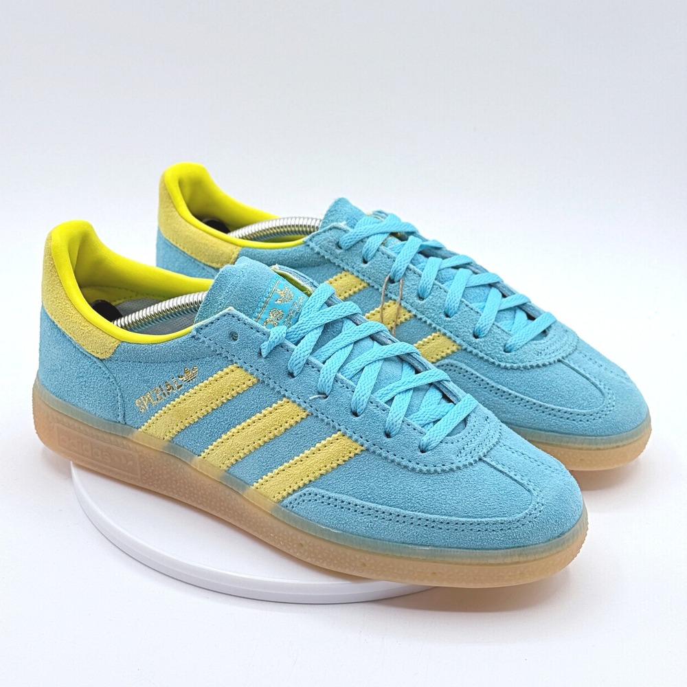 Adidas Handball Spezial W Sneakers 6.5 Womens Blue Glow/Yellow/Gum JR7351, NEW